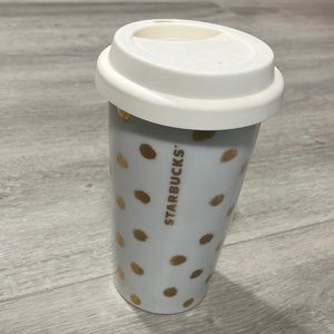 Starbucks , ceramic 10 ounce coffee tumbler.